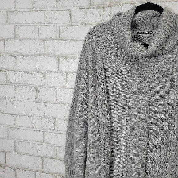 SHEIN gray turtleneck sweater - Picture 14 of 16